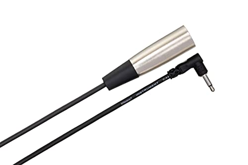 Hosa XVM-305M XLR Male to Right Angle 3.5mm TS Male Cable - 5 Foot