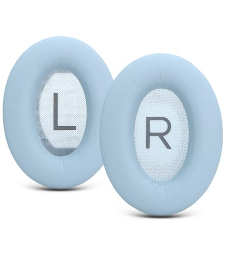 Replacement earpads Compatible with Bose QuietComfort 45 Headphones | Sapphire blue/high-density sound-isolating soft ear pads, protein leather material - color: sapphire blue
