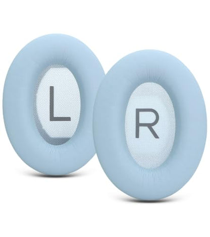 Replacement earpads Compatible with Bose QuietComfort 45 Headphones | Sapphire blue/high-density sound-isolating soft ear pads, protein leather material - color: sapphire blue