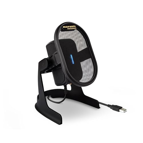 Marantz Professional Umpire USB Desktop Microphone | Includes Desktop Stand, Plug and Play USB, for PC and Mac, for Voice Chat, Content Creation, Gaming, Streaming and Podcasts - style: USB Mic w/ Desktop Stand