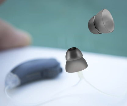 30 Pcs Silicone Hearing Aid Domes Hearing Aid Ear Domes Hearing Aid Power Domes Ear Tips for Resound Sure Fit Style RIC RITE and Open Fit BTE Hearing Amplifier(10mm,12mm,14mm) - color: Black(10mm,12mm,14mm)