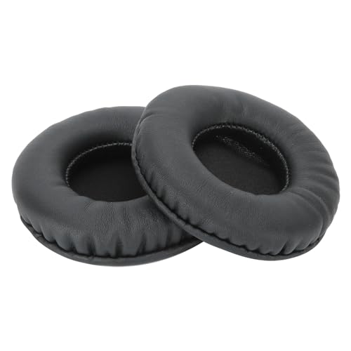 GOWENIC Replacement Ear Cushions, 75mm Headphone Earpads, Universal Ear Pads Covers for Headset, Black Foam Cushions Compatible with Most Headsets