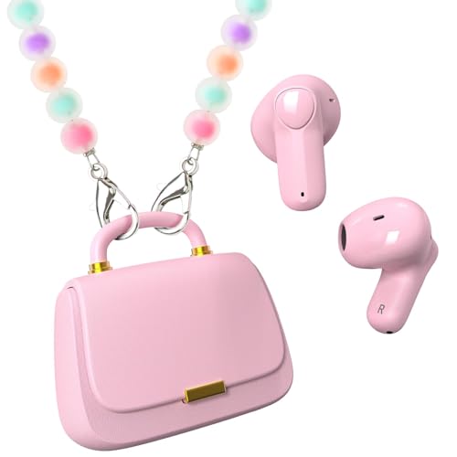 ANCwear Wireless Earbuds with Handbag-Case, Fashion Gift | Bluetooth 5.3, 13mm drivers, touch controls and DIY stickers for music, calls, travel, everyday wear and gifting