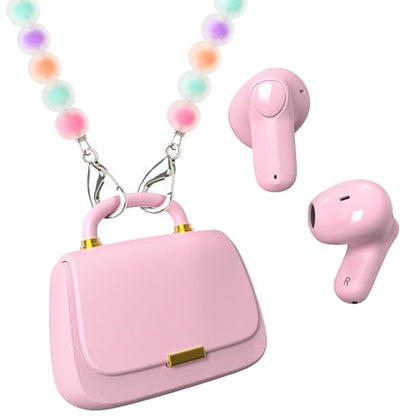 ANCwear Wireless Earbuds with Handbag-Case, Fashion Gift | Bluetooth 5.3, 13mm drivers, touch controls and DIY stickers for music, calls, travel, everyday wear and gifting