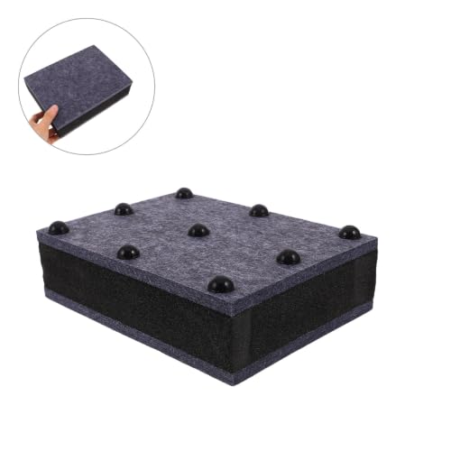 SHINEOFI Audio Isolation Pads for Studio Monitor Setups and Turntables, Vibration Absorbing Mat with Felt and Sponge Material, Soundproof Speaker Vibration Dampeners, 15x20x6cm Thickened