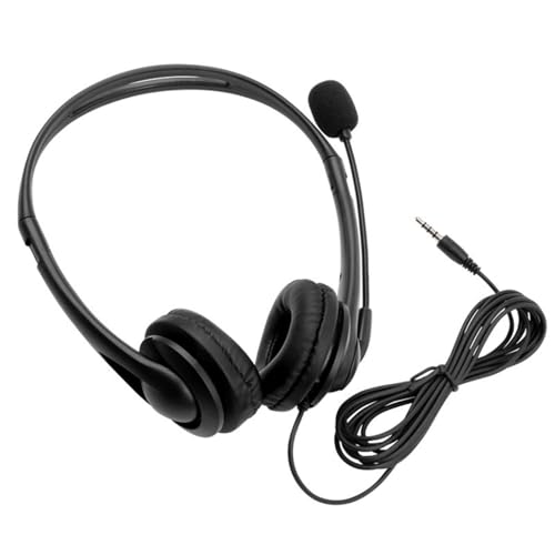 On Ear Corded Headphones with Built in Microphone 3.5mm Connection Comfortable for Music Calls Learning and Office Use