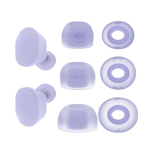 Klowcok Eartips Replacement for JBL Tune Buds, Silicone Earbud Tips, Purple | 3 Pairs, S/M/L