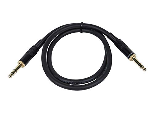 Monoprice 50ft Premier Series 1/4in TRS Male to Male Cable, 16AWG (Gold Plated) - size: 50ft