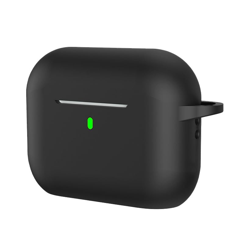 Shockproof Silicone Cover for Wireless Earbuds Case Shell with AntiScratch Protections Nonslip Grip Protector - color: Black
