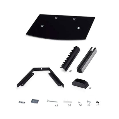 StarTech Floating Wall-Mounted AV Shelf, Tempered Glass Shelf | Adjustable Height Shelf For Under TV AV Equipment, 1B-WALL-MOUNT-SHELF - style: Single