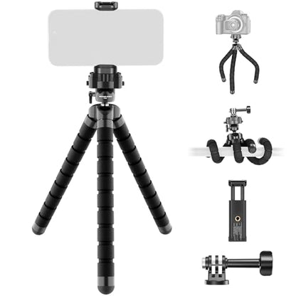 NEEWER Basics Flexible Phone Tripod, Mini Small Octopus Desk Stand, TP001 | Vlog Selfie Stick Holder for Cell Phone Camera, Compatible with iPhone GoPro DJI Insta 360 Action Camera, for Video Recording - style: TP001