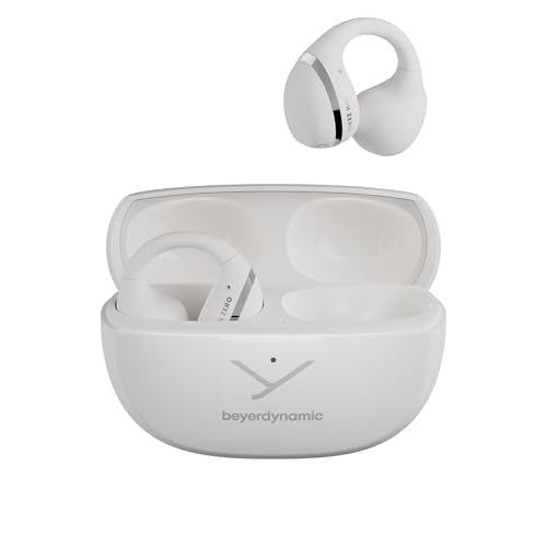 beyerdynamic Amiron Zero Ultra Open Ear Headphones, White | Comfortable, Clip-On Earbuds, Wireless Bluetooth Over Ear Earbuds w Mic, Running, Workout, Sport - color: White