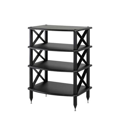 Pangea Audio Vulcan X Four Shelf Audio Rack Media Stand, and Components Cabinet Carbon Fiber Vinyl - color: Carbon Fiber Vinyl
