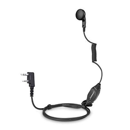 2-Pack 2-Way Radio Earpiece 3.5mm/2.5mm 2-Pin Compatible with Kenwood Bao F | Classic Walkie Headset with Mic, Two-Way Radios with PTT for Bao Feng