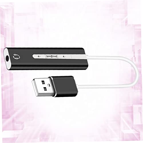Balacoo USB 3.1 Sound Card for PC with 7.1 Surround Sound Adjustable Mic and Earphone Plug-Gaming and Streaming Black