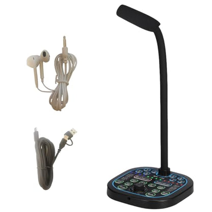 USB Computer Microphone,Easy-to-Use Real-Time Changing Voice Changer Microphone Desktop Mac for PC/Laptop/Smartphone/Tablet for Online Chatting, Home Studio, Podcasting, Gaming, Skype, YouTube