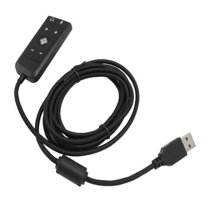 For Kingston Cloud II USB to 3.5mm Audio with Volume Indicator for PC for PS4 External Sound Card