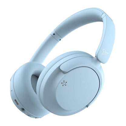 VOKALEN Hyper GO Wireless Over-Ear Noise Cancelling Headphones with Mic, 60H Playtime, Bluetooth Headphones, Hi Res Audio, Deep360 Spatial Audio, Ultra-Lightweight for Travel, Work, Study (Sky Blue) - color: Sky Blue