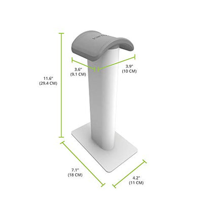 Kanto H2W Premium Universal Headphone Stand with Curved Silicone Padding for On and Over Ear Headphones | White - color: White, style: H2 Premium