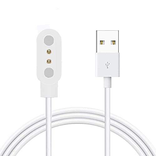 Lamshaw Compatible with Ortizan Air Conduction Headphones Charger, Magnetic Replacement Charging Compatible for Ortizan i10 Air Conduction Headphones (White) - color: White