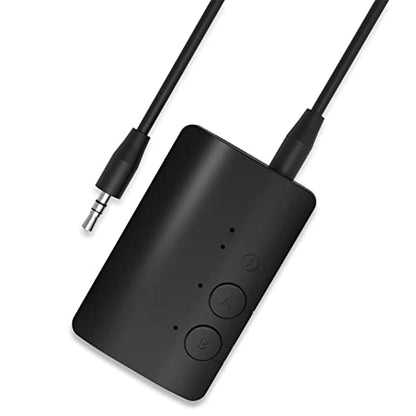 Wireless Audio Transmitter Receiver, Bluetooth 5.2,APTX Adaptive/HD/Low Latency,Wireless Adapter with 3.5mm Aux for Car/PC/Laptop/MP3/TV/BT Headphone Speaker, Dual Link to 2 Devices
