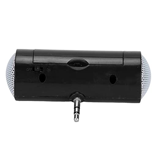 Mini Speaker, 3.5mm Jack Stereo Speaker Portable MP3 Music Player Speaker Amplifier for Smart Phones, Tablets, Laptops, PCs, MP3, MP4(Black)