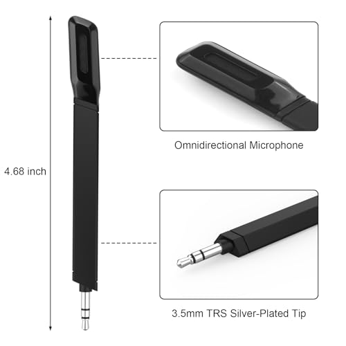 Replacement Detachable Boom Mic Compatible with Logitech G733 – Noise Cancelling Microphone for G733 Wireless Gaming Headset, Work with PS5, PS4, Xbox One, PC, Mac, Phone