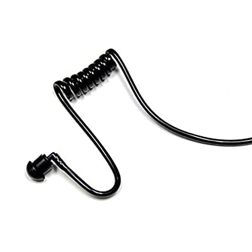 10-Pack Replacement Acoustic Coil Tube Walkie Talkie Earpieces for Baofeng Motorola Kenwood Retevis Midland Two Way Radios Headset Secret Spy Game Earpiece(Black) - color: Acoustic Coil Tube-Black