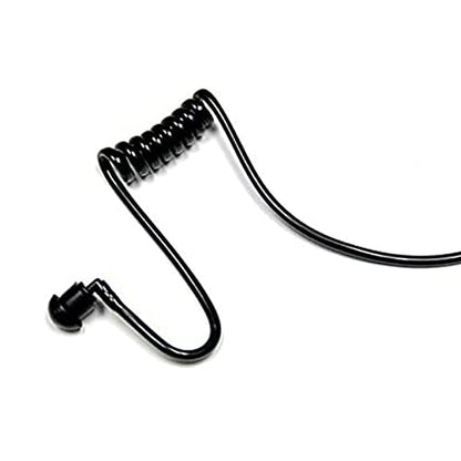 10-Pack Replacement Acoustic Coil Tube Walkie Talkie Earpieces for Baofeng Motorola Kenwood Retevis Midland Two Way Radios Headset Secret Spy Game Earpiece(Black) - color: Acoustic Coil Tube-Black