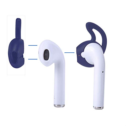 5 Pairs Silicone Ear Tips Earpods Covers Hooks for AirPods 1&2 Blue - color: Blue