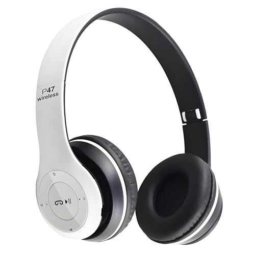 Wireless Bluetooth Over-Ear Headphones, Hybrid Noise Cancelling, HiFi Stereo, Foldable, Lightweight, Deep Bass, Black
