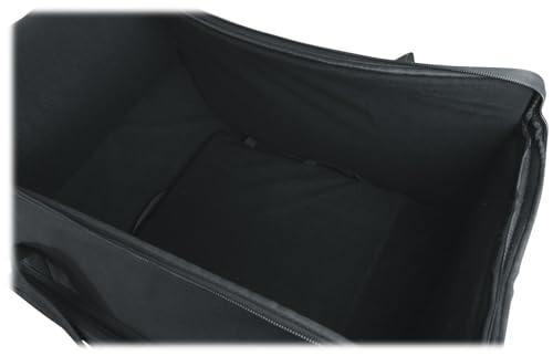 Rockville SB12 V2 Rolling Travel Bag for 12" DJ PA Speakers and Stands | Wheels and Retractable Handle, Stand Pocket, Semi-Rigid Foam Protection, Dual Lockable YKK Zippers, Water-Resistant - size: 12"