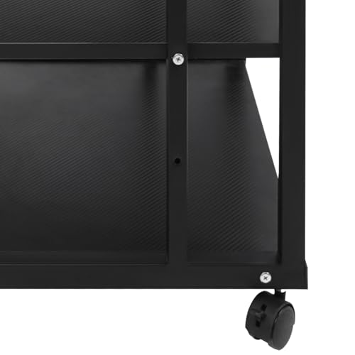5-Tier AV Media Stand, Stereo Components Storage Cabinet, Movable Audio Rack Tower Player Stand for Living/Gaming/Recording Room - size: 5-Tier