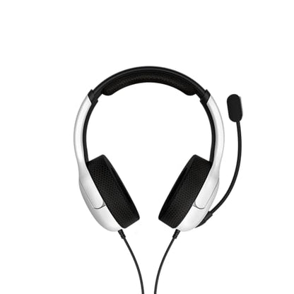 PDP AIRLITE Wired Stereo Gaming Headset, Officially Licensed by Sony PlayStation 5, PS5/PS4/PS3/PC, Lightweight Durable Headphones, 3.5mm audio jack, Noise-canceling Flip-to-Mute Mic, Frost White - color: Frost White, style: Wired