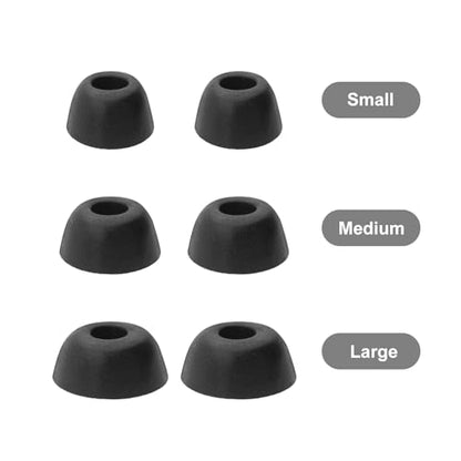 Klowcok Replacement Foam Ear Tips for Soundcore P40i / Liberty 4 NC Earbuds | Memory Foam Tips, 3 Pairs, S/M/L, Black