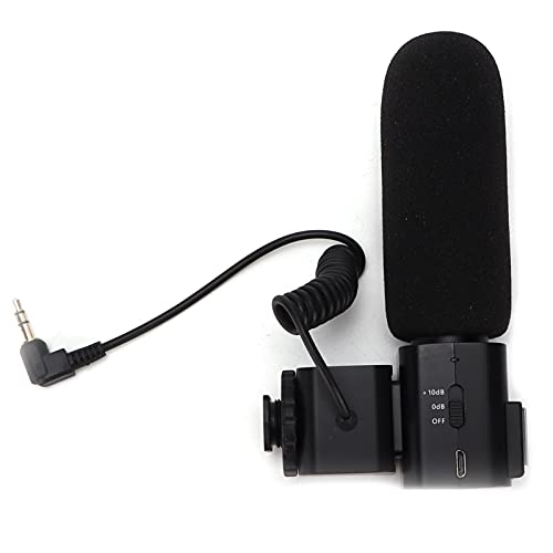 FLEXMAN Interview Shotgun Microphone, Single Soundtrack Supercardioid Camera Microphone with Cold Shoe Mount, Universal Professional Video Microphone for Interviews Broadcasts