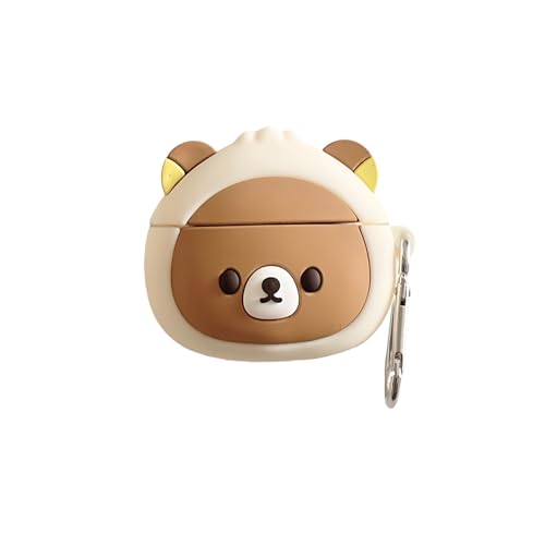 Wireless Charging Earphone Case Compatible with Airpods 4, Cute Kawaii Bear Design Soft Silicone Full Body Protective Skin Cover, Kids Girls Women Cartoon Earbuds Accessories - color: Bear, size: Airpods 4