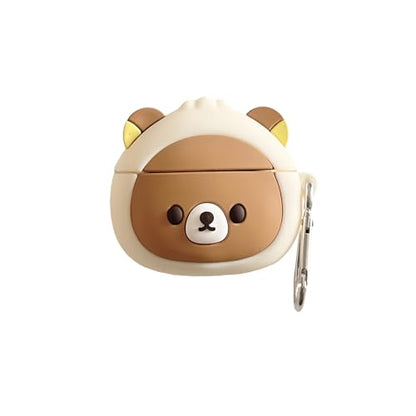 Wireless Charging Earphone Case Compatible with Airpods 4, Cute Kawaii Bear Design Soft Silicone Full Body Protective Skin Cover, Kids Girls Women Cartoon Earbuds Accessories - color: Bear, size: Airpods 4
