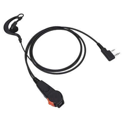 2 Pin Earpiece for Radio, Clear Sound Quality Wired 2 Way Radio Earhook Headset with Mic, Push to Talk Key, Designed for TH D7 TH F6 TK 220 etc