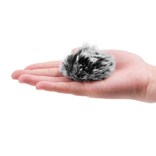 Andoer Clip-on Lavalier Microphone Windscreen Furry Windshield Mic Muff Compatible with Boya M1 and Other Most Lapel Microphones