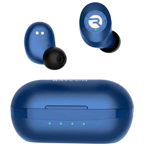 Raycon Everyday Bluetooth Wireless Earbuds with Microphone - Active Noise Cancelling, Sweat & Water-Resistant Earphones, Ear Buds Wireless Bluetooth Up to 32 Hours Playtime (Blue) - color: Blue
