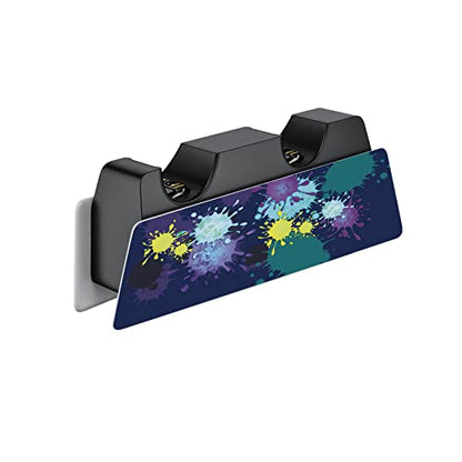 PlayVital for ps5 Skin - Disc Edition Full Set Console Controller Skin, Vinyl Decal Wrap Sticker Cover for ps5 Controller & Charging Station & Headset & Media Remote - Splattering Paint - color: Splattering Paint