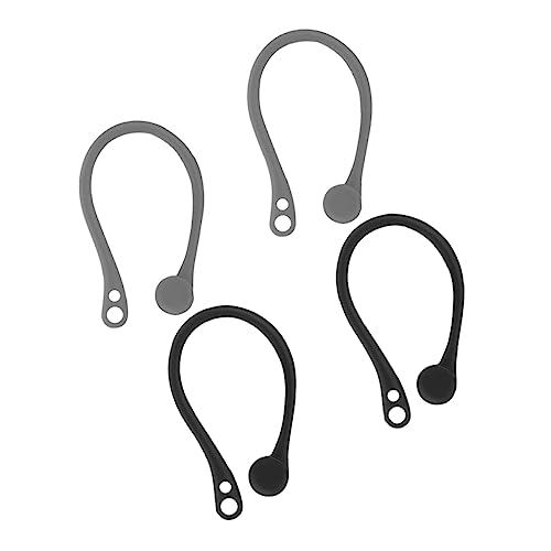 DOITOOL Stay in Place Anti-Slip Ear Hooks Covers Silicone Earbuds Holders for for Running Cycling (Grey)