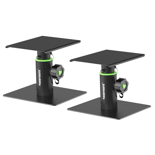 Vondynote 2-Pack Studio Monitor Stand Small 6" Tall Tablet Stand Holders | Desktop Speaker Stands, Height Adjustable, For Small Speakers, Projector, HiFi, Bluetooth Speakers - color: Standard