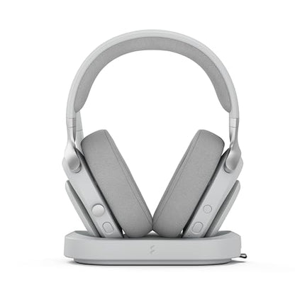 Fractal Design Scape Light - Wireless PC Gaming Headset - Detachable Flip-to-Mute Microphone with Noise Cancellation - Battery Life Up to 40 Hours - Configurable Ambient Lighting - Gray - color: Light