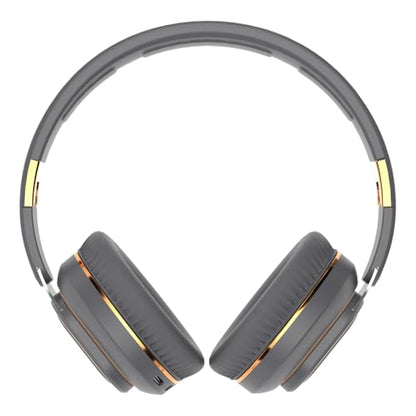 H7 Foldable Bluetooth Over-the-Ear Wireless Headphones, Gray | 30H Playtime,HiFi Sound,1.5m Audio-Cable,Soft Lightweigt Headset,for Cellphone,Travel,Women&Men,Android&iOS - color: Gray