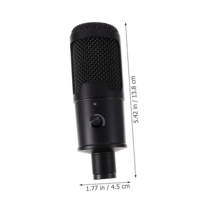 Kisangel USB Condenser Microphone Set for Streaming and Gaming Cardioid Polar Pattern Laptop Compatible Mute Button and Headphone Jack for Video Calls and Podcasts Style