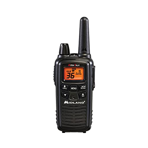 Midland LXT600BBX4 FRS Business Walkie Talkies - Long Range 36-Channel Two-Way Radios with Headsets and Charging Base, NOAA Weather Alerts (8-Pack, Black) | Long Range 36-Channel Two-Way Radios with Headsets and Charging Base, NOAA Weather Alerts (8-Pack,