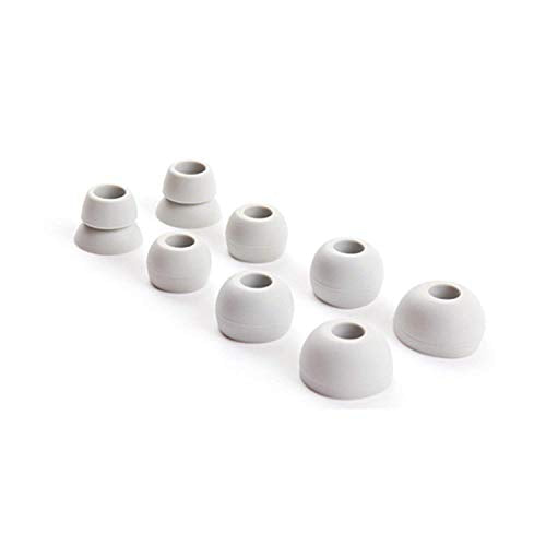 Replacement Silicone Earbuds Ear Tips Eargels Buds Set Compatible with Beats Powerbeats 3 Powerbeats 2 Wireless in-Ear Earphones (4 Pairs/Light Grey) - color: Light Grey