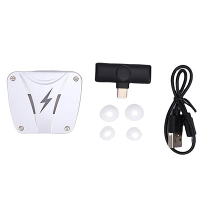 Wireless Gaming Earbuds Low Latency Bluetooth 5.3 for Console PC Tablet and Smartphone 20ms ENC Mic 10mm Driver (White) - color: White